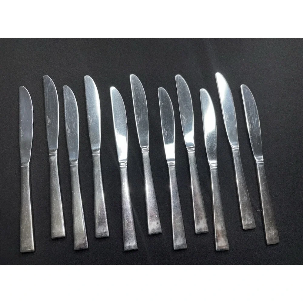 Wallace Georgetown Stainless Silverware Korea - Dinner Knife Lot Of 11 Knives